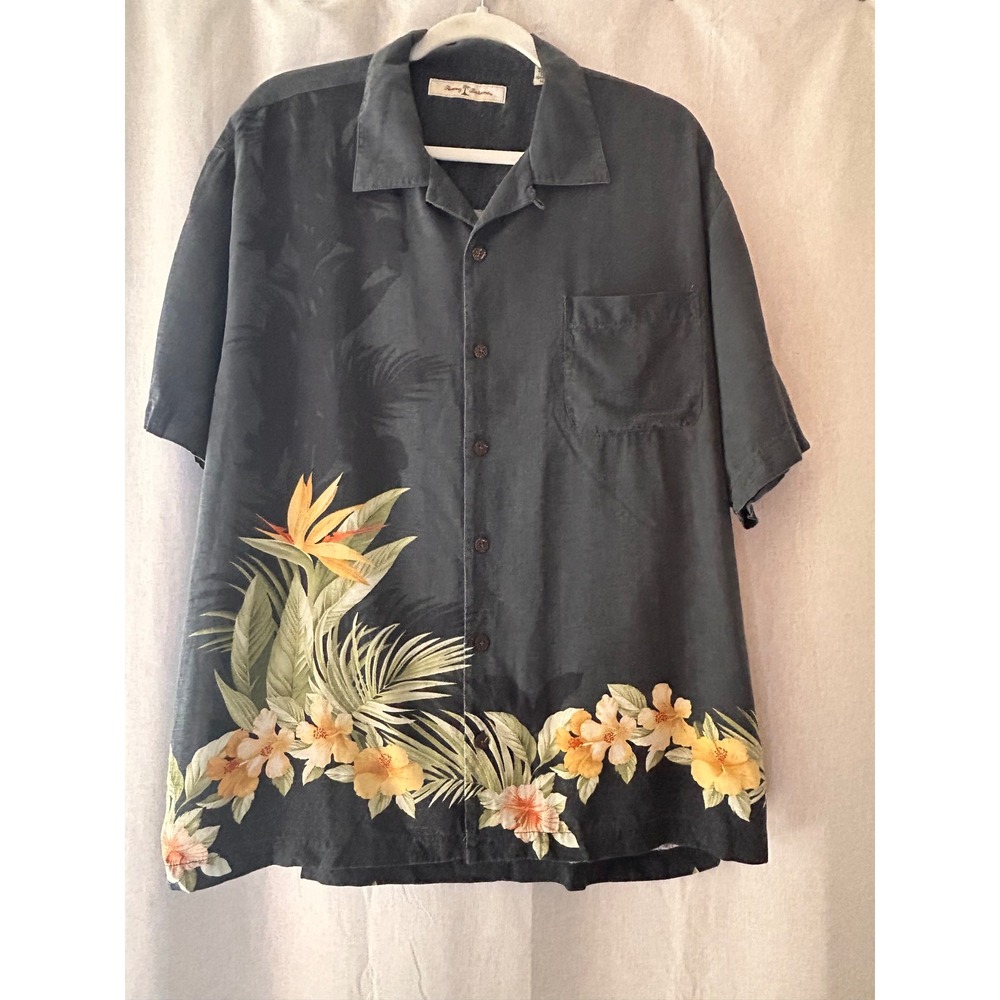 Men's Tommy Bahama Silk Hawaiian Shirt Size Large